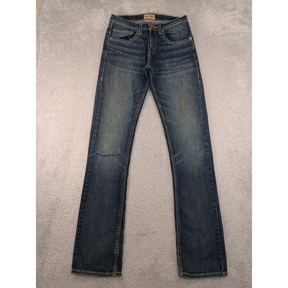 Wrangler Jeans Men 30x38 Blue 20X Denim Distressed